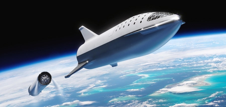 Flight of a private spaceship