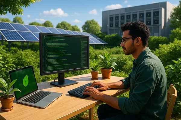 Sustainable tech workspace