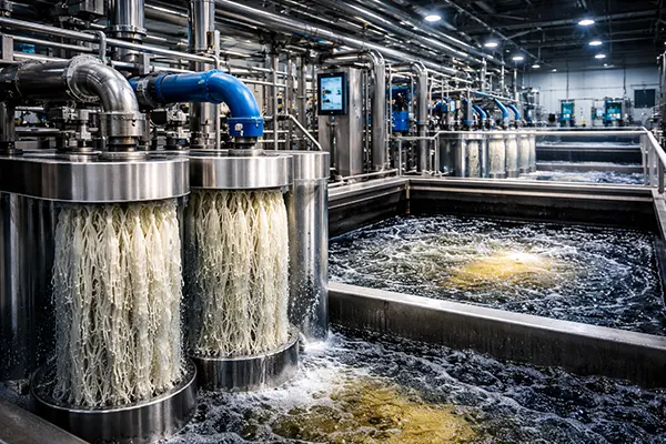 Wasserpolitur im Becken